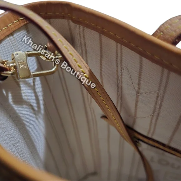 Rare! Like New! Authenticated LOUIS VUITTON N40605 Neverfull PM DAMIER AZUR - Picture 12 of 16